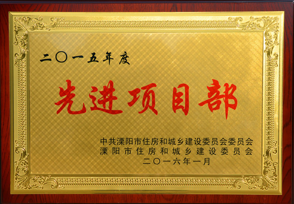 2015溧阳市住房和城乡建设委员会“先进项目部